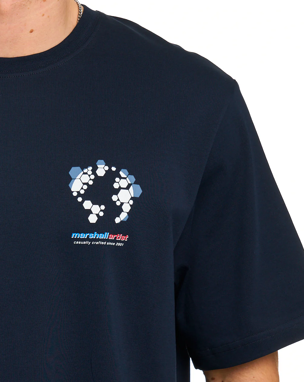 Marshall Artist New World Order T-Shirt Navy - Image 3