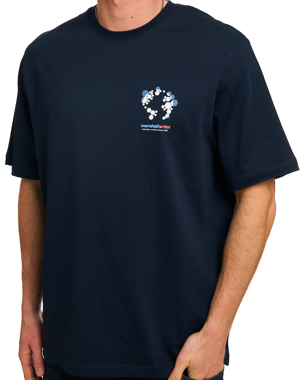 Marshall Artist New World Order T-Shirt Navy - Image 4