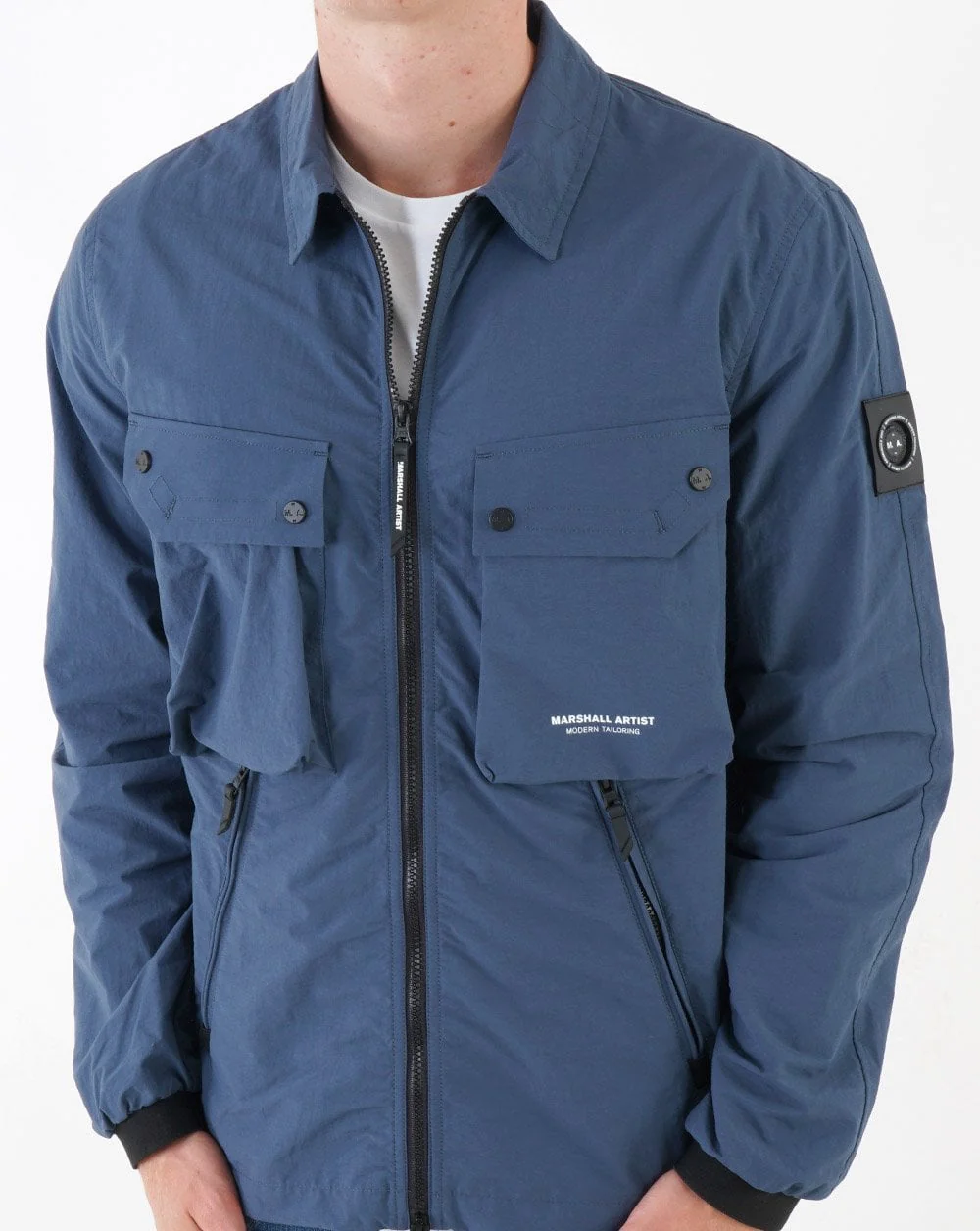 Marshall Artist Overshirt Airforce Blue - Image 3