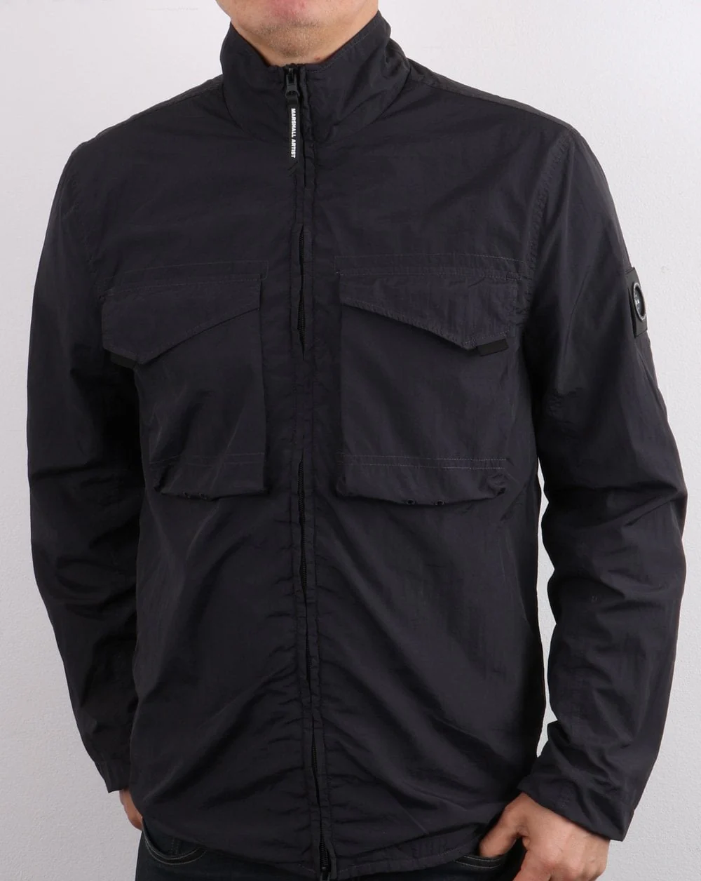 Marshall Artist Overshirt Jacket in Graphite - Image 4