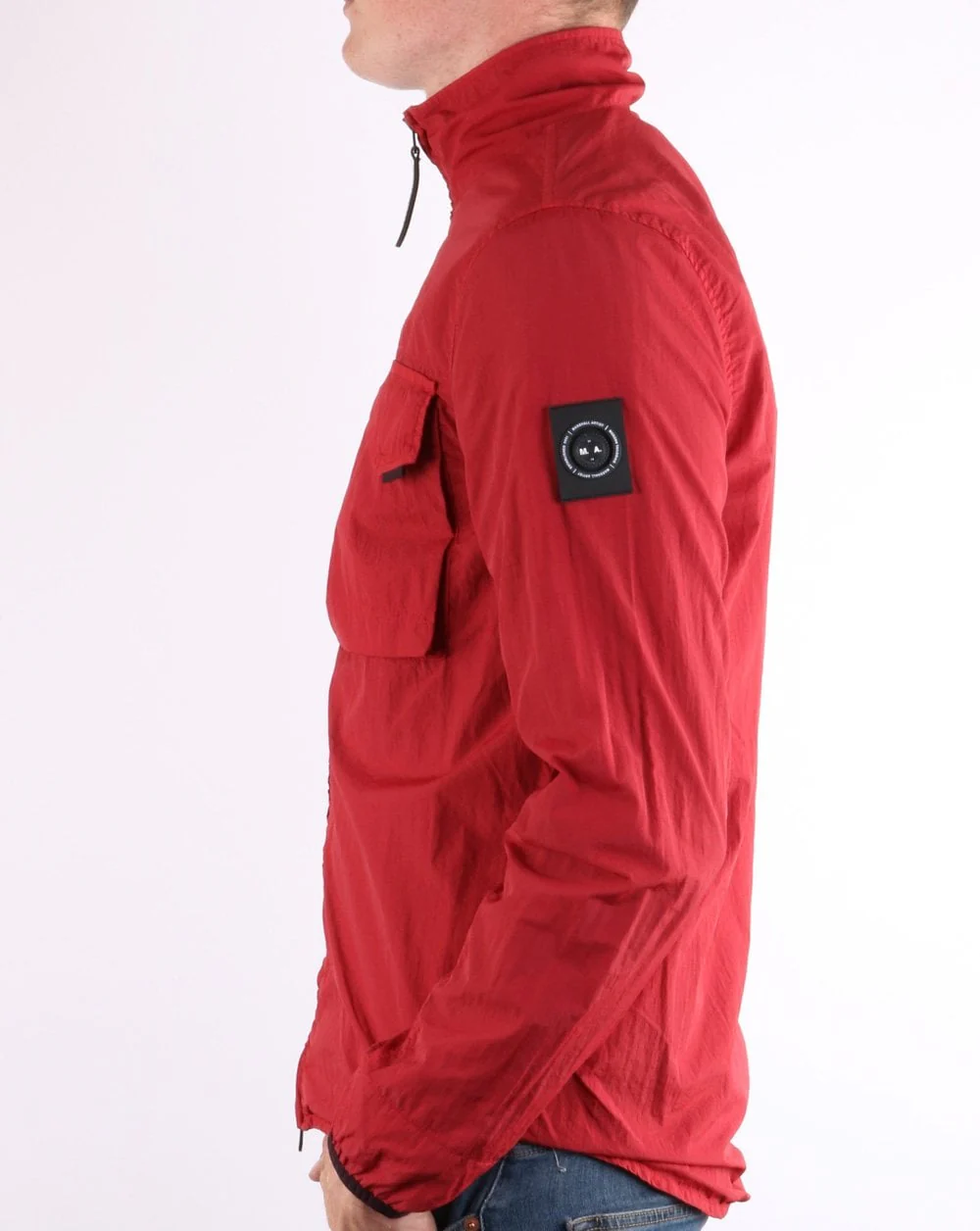 Marshall Artist Overshirt Jacket in Lucid Red - Image 3