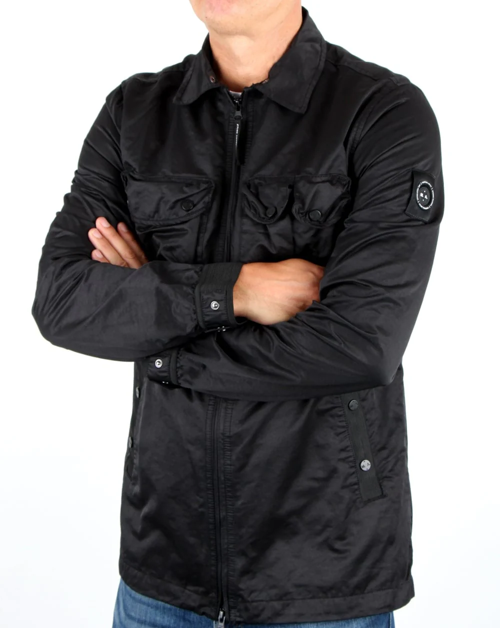 Marshall Artist Pigment Dyed Overshirt Black - Image 2