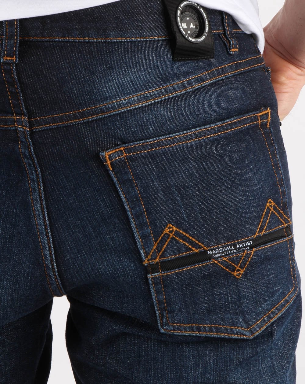 Marshall Artist Regular Tapered Jeans Dark Vintage Wash - Image 4