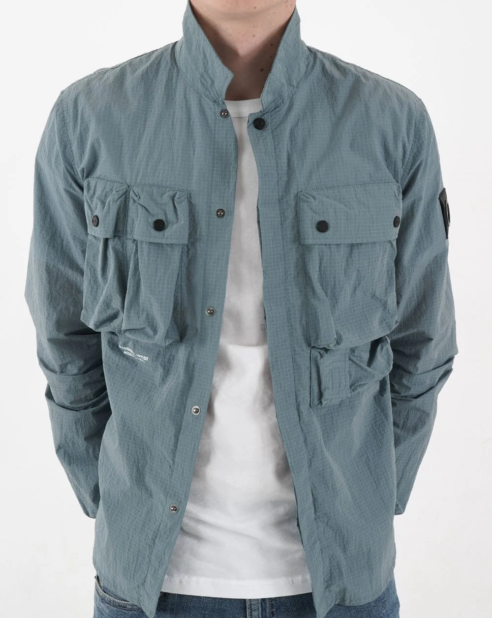 Marshall Artist Ripstop Overshirt in Steel Blue - Image 2