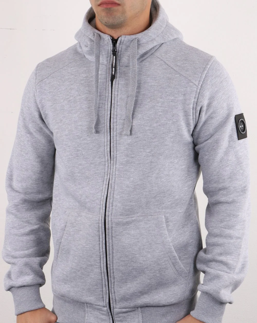 Marshall Artist Siren Full Zip Hoodie Grey Marl