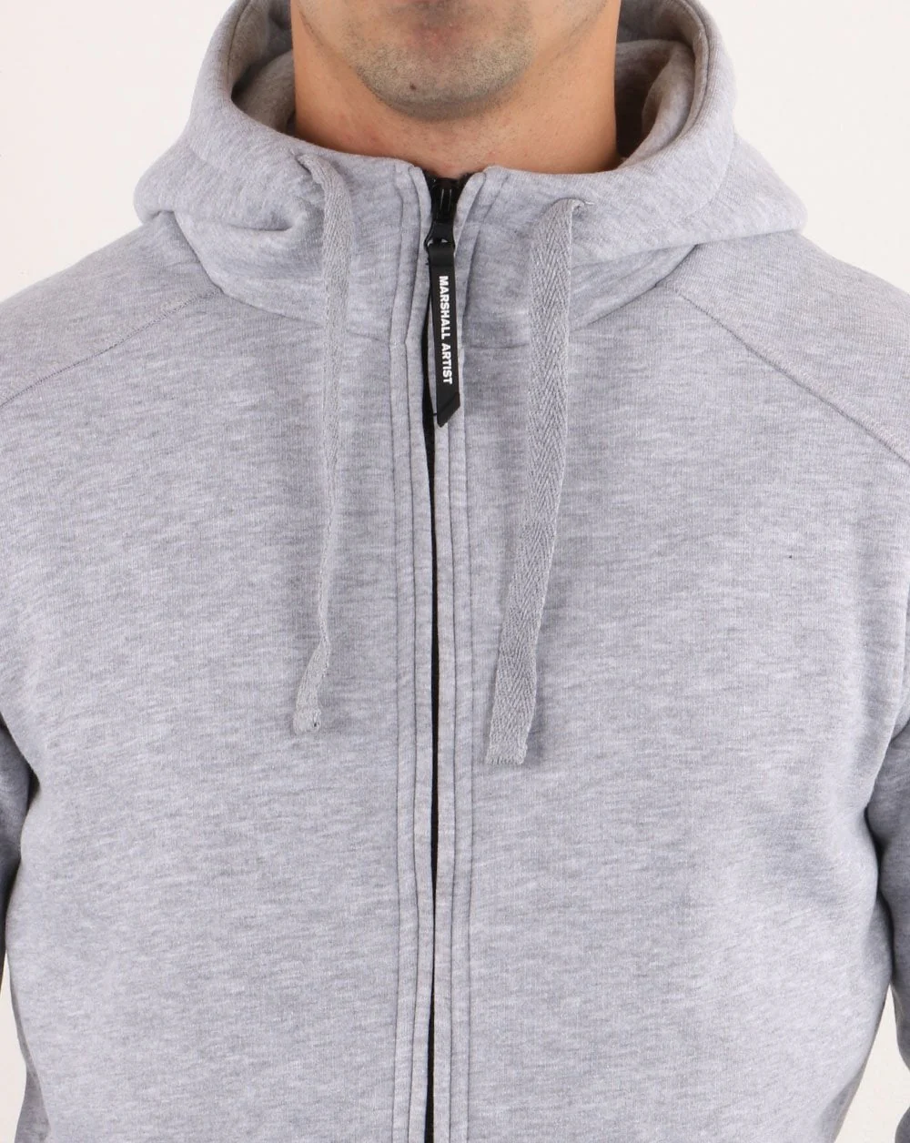 Marshall Artist Siren Full Zip Hoodie Grey Marl - Image 5