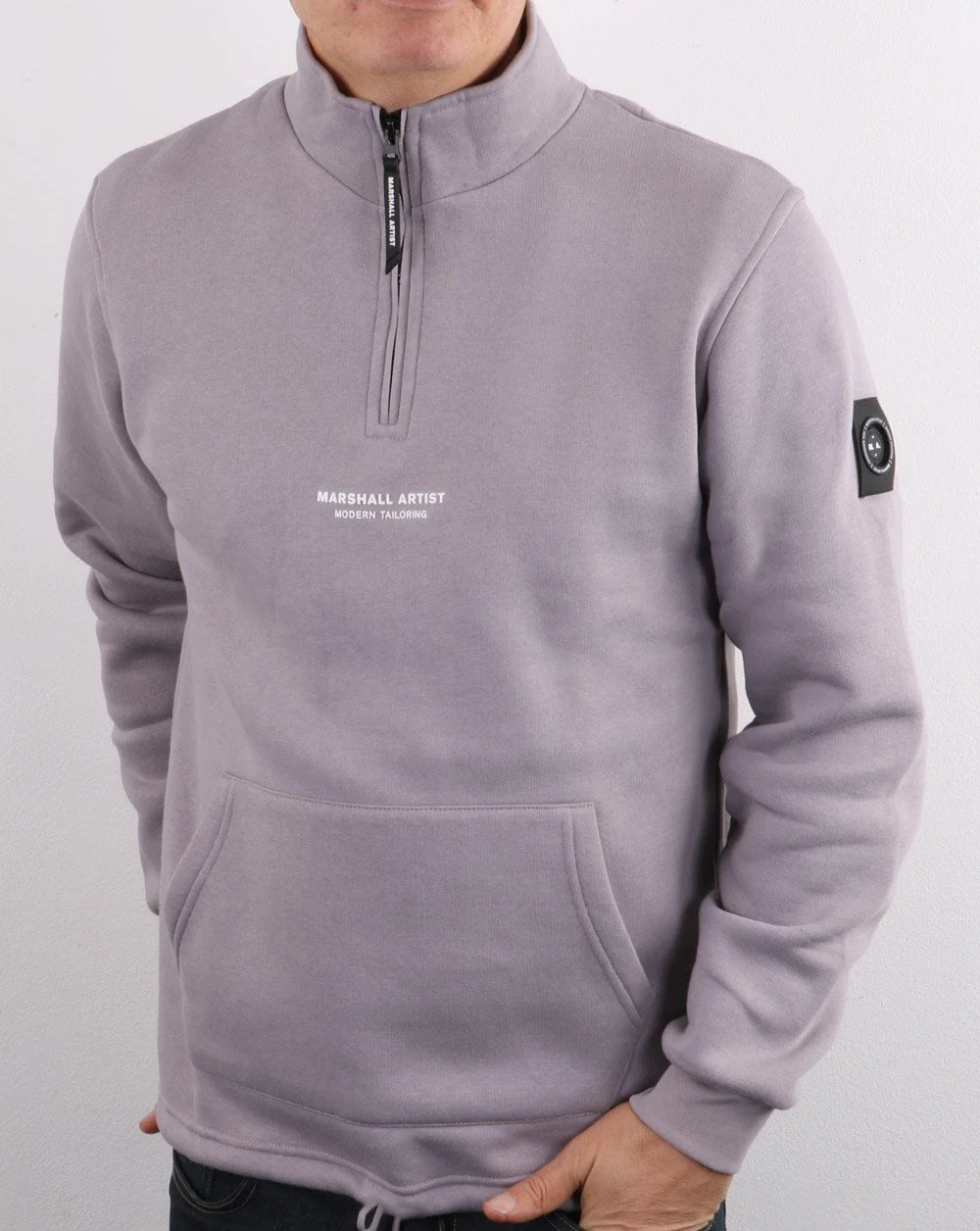 Marshall Artist Siren Half Zip Sweatshirt Faded Lilac - Image 2