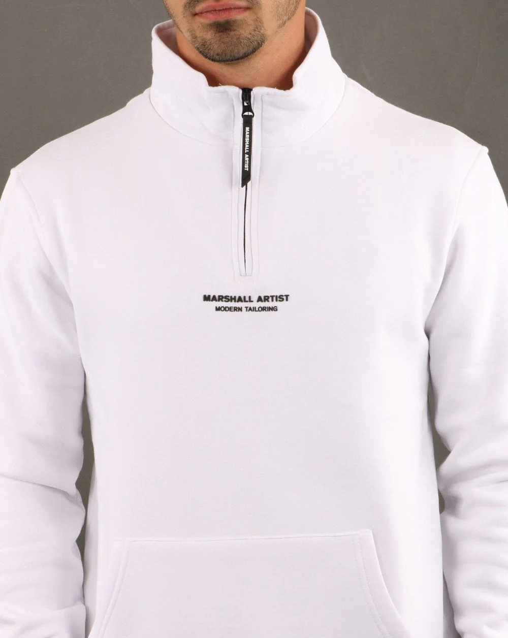 Marshall Artist Siren Half Zip Sweatshirt White - Image 5