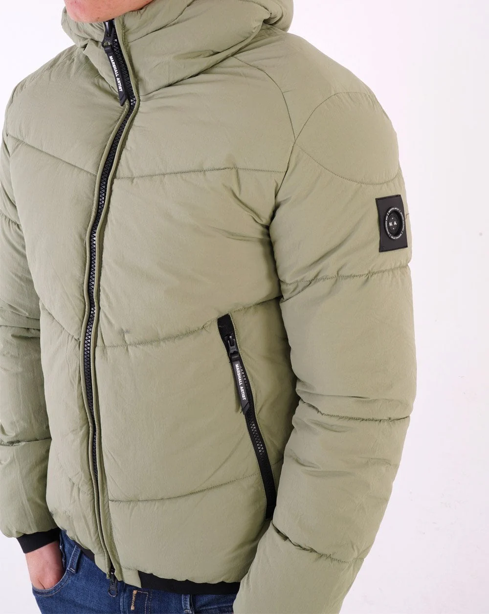 Marshall Artist Transalpino Bubble Jacket Green - Image 4