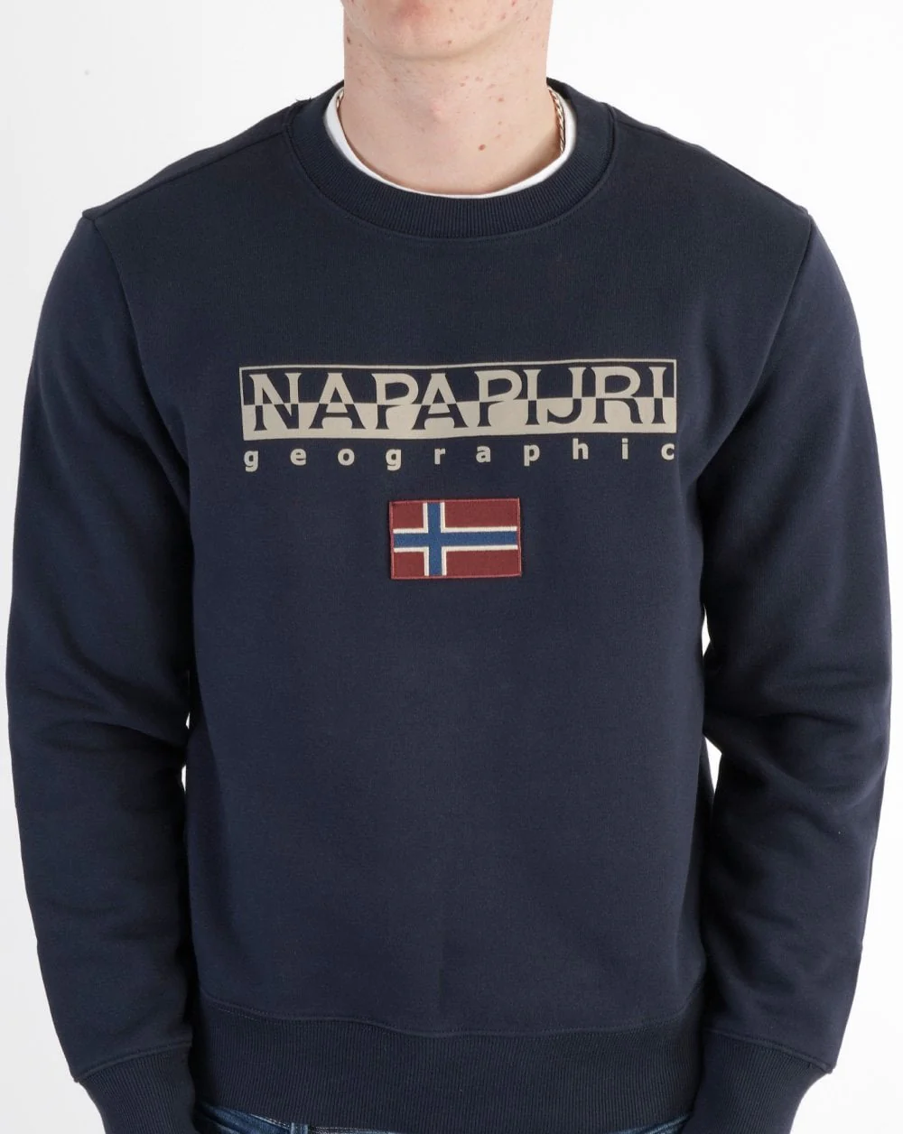Napapijri Ayas Crew Neck Sweatshirt Navy Blue - Image 3