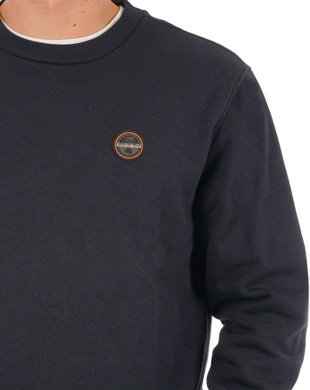Napapijri Badge Crew Sweatshirt Navy Blue - Image 3