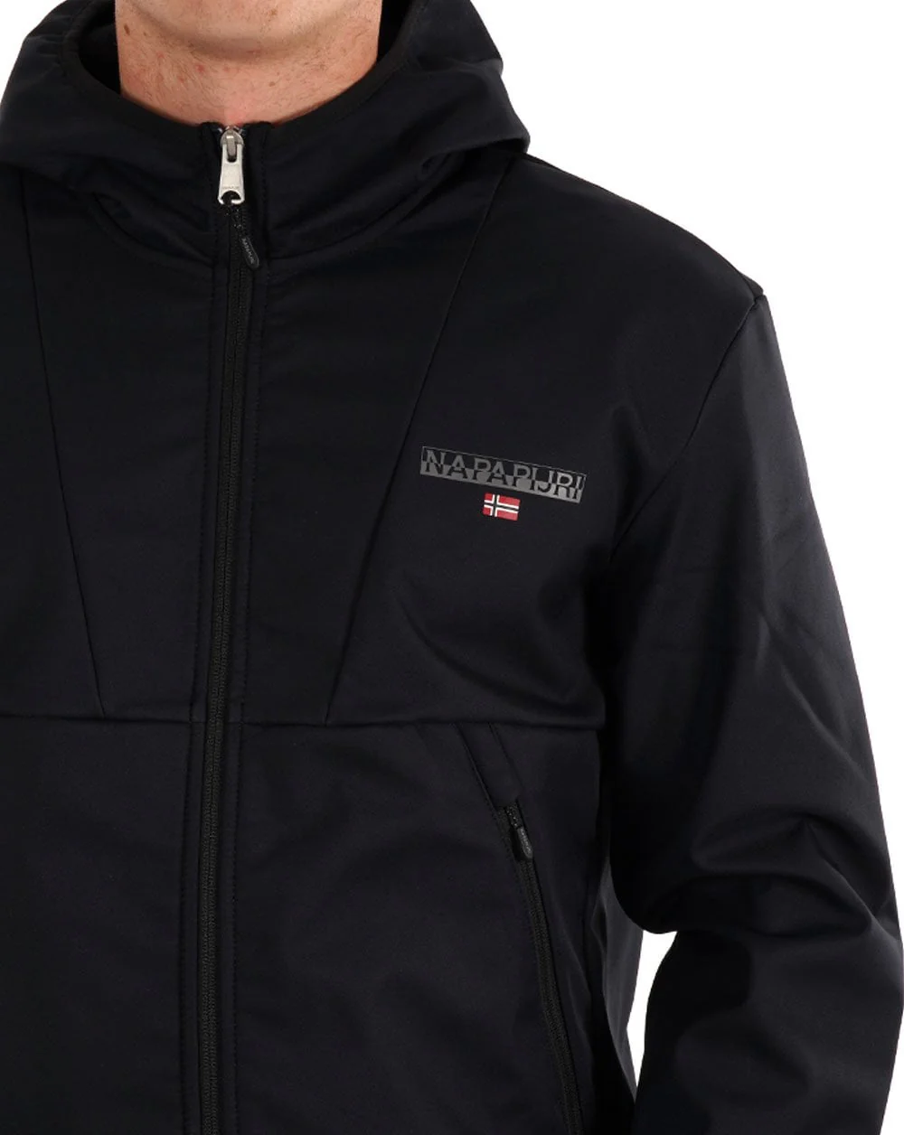 Napapijri Bunz Hooded Softshell Jacket Black - Image 2