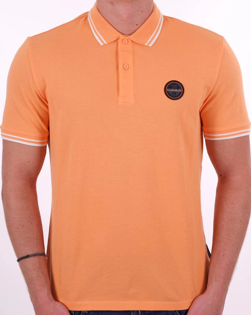 Napapijri Macas Polo Shirt Orange - Image 3