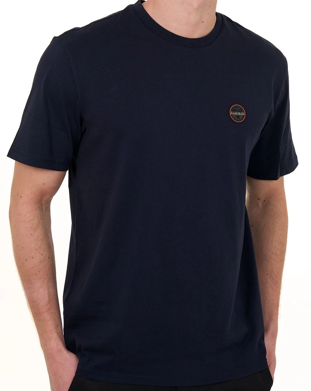 Napapijri Small Badge T Shirt Blue Marine - Image 3