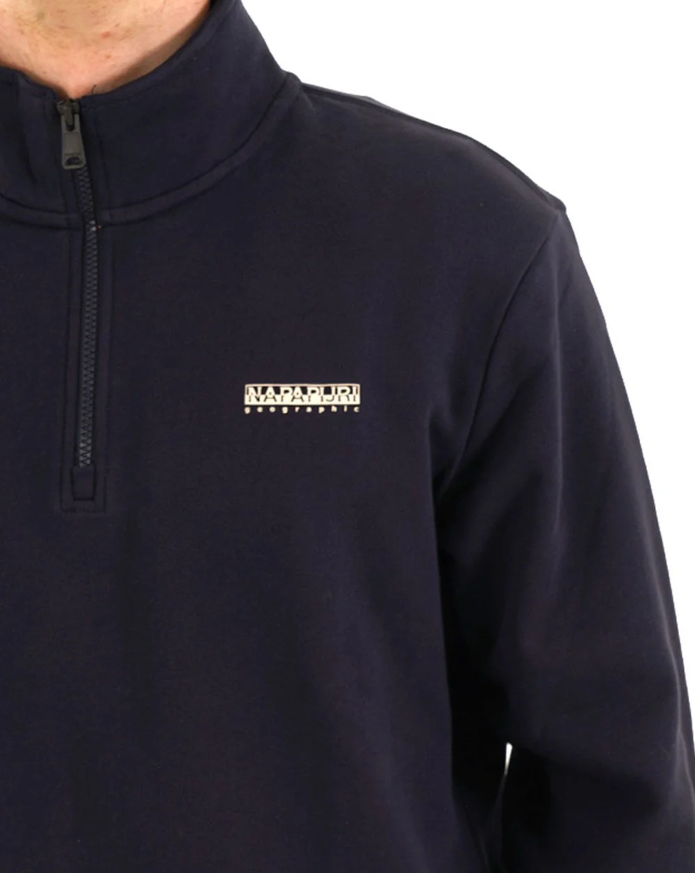 Napapijri Small Box Half Zip Sweat Navy Blue - Image 2