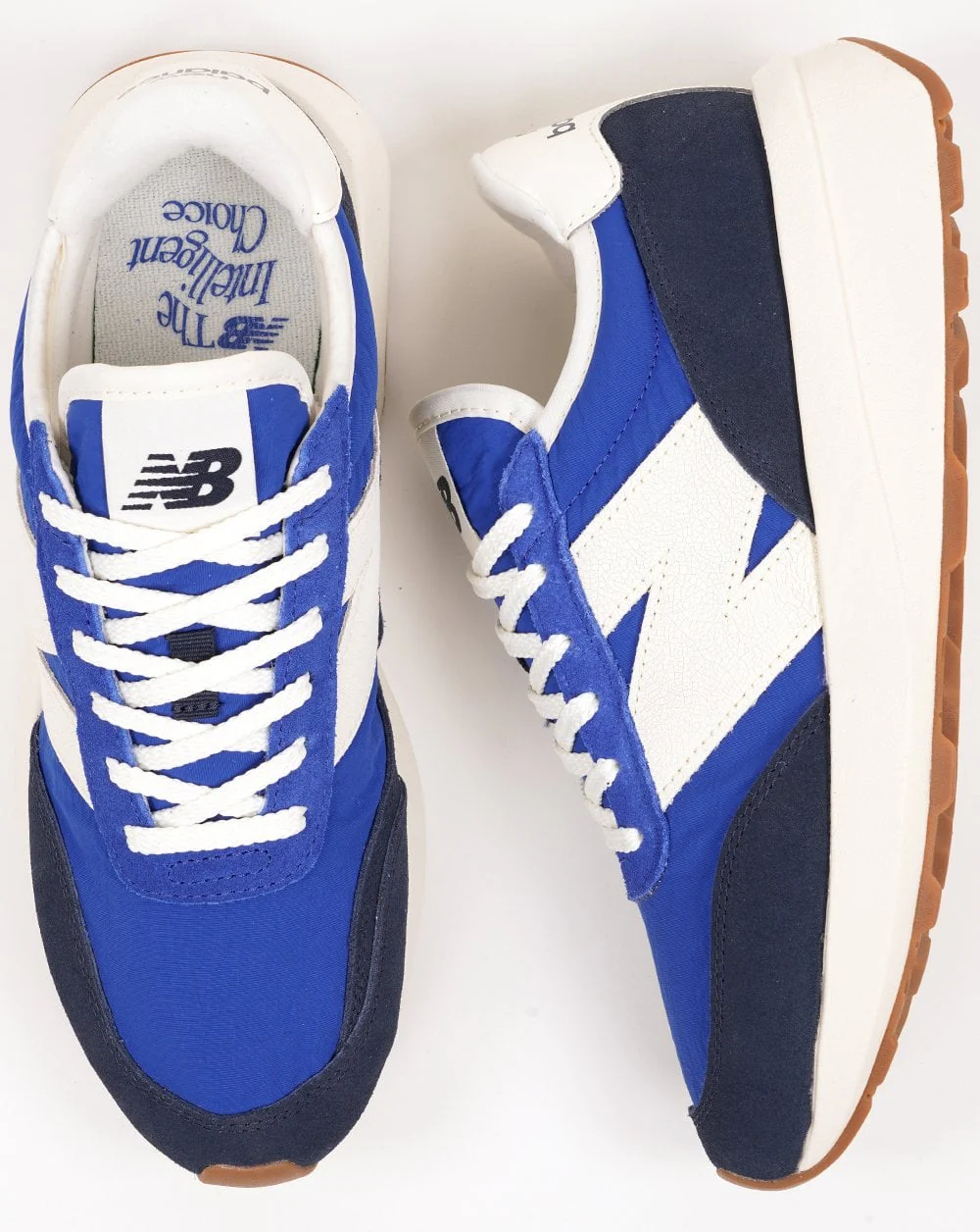 New Balance 370 Trainers Blue/Sea Salt - Image 4