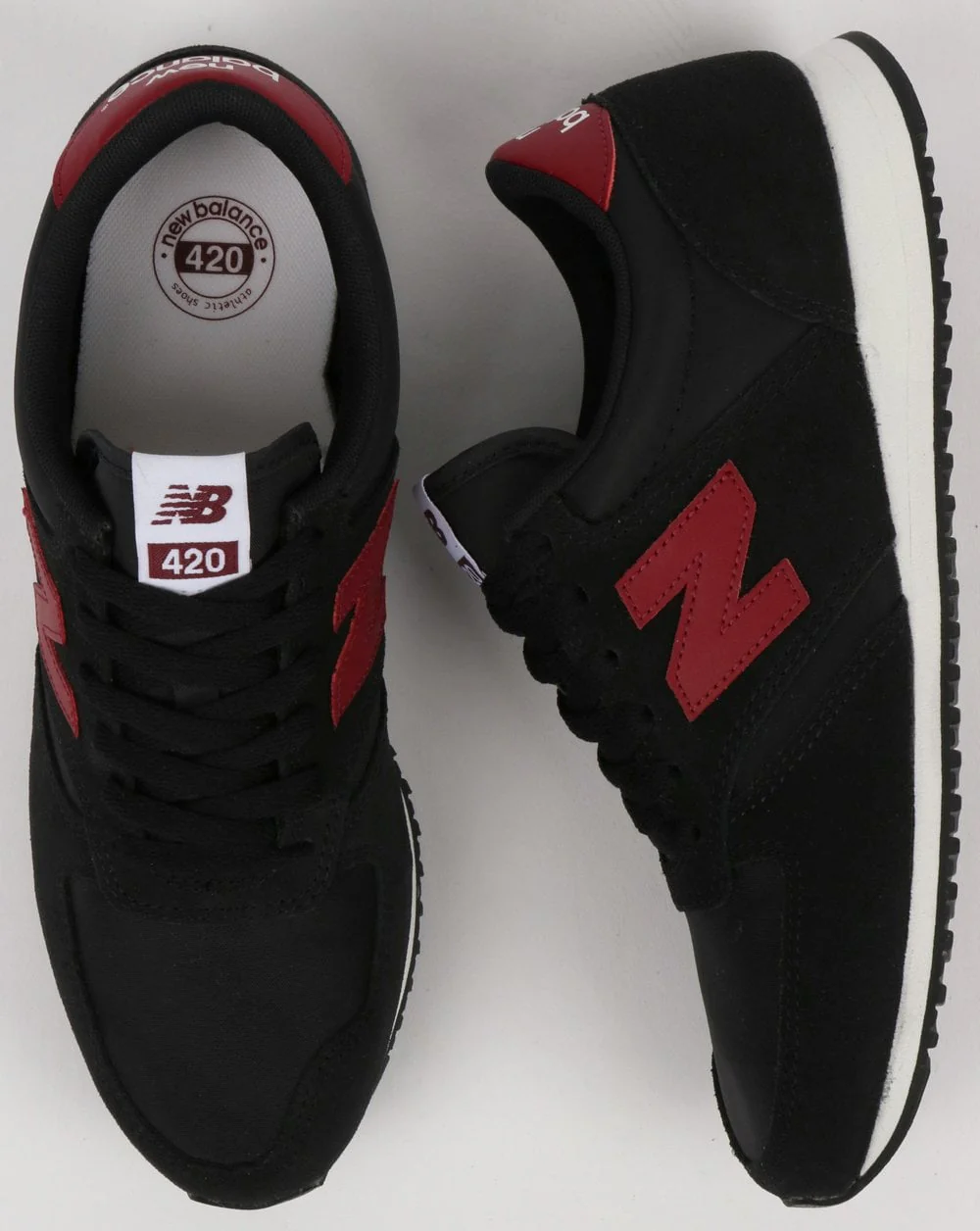 New Balance 420 Trainers Black/Burgundy - Image 2
