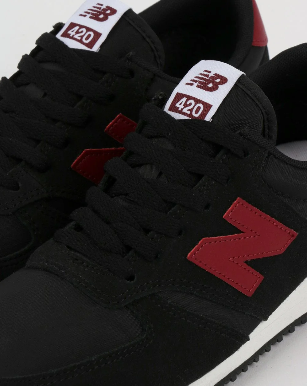 New Balance 420 Trainers Black/Burgundy - Image 4
