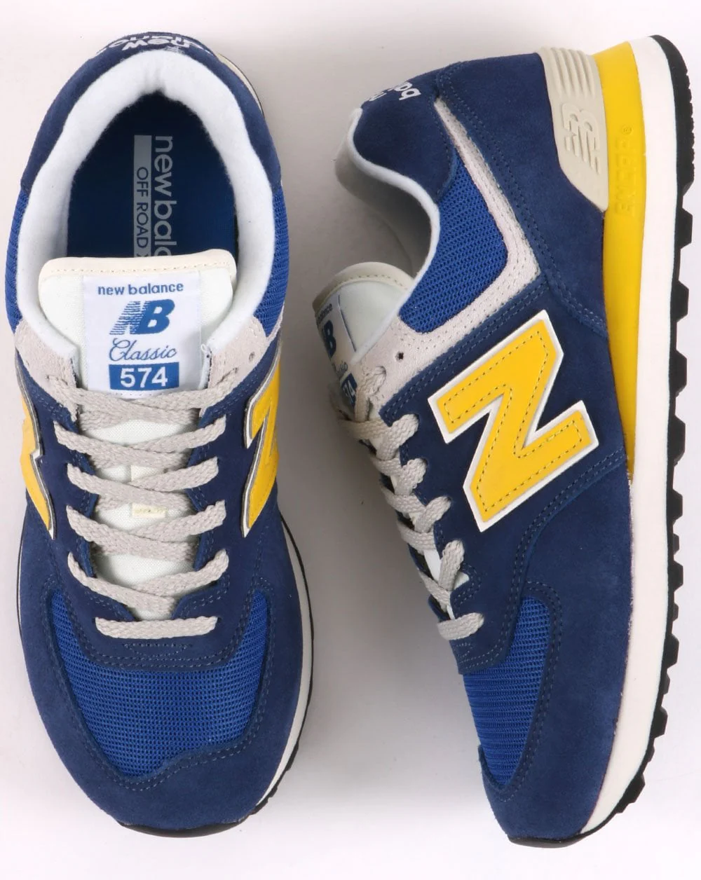 New Balance 574 Trainer Blue/Yellow - Image 2