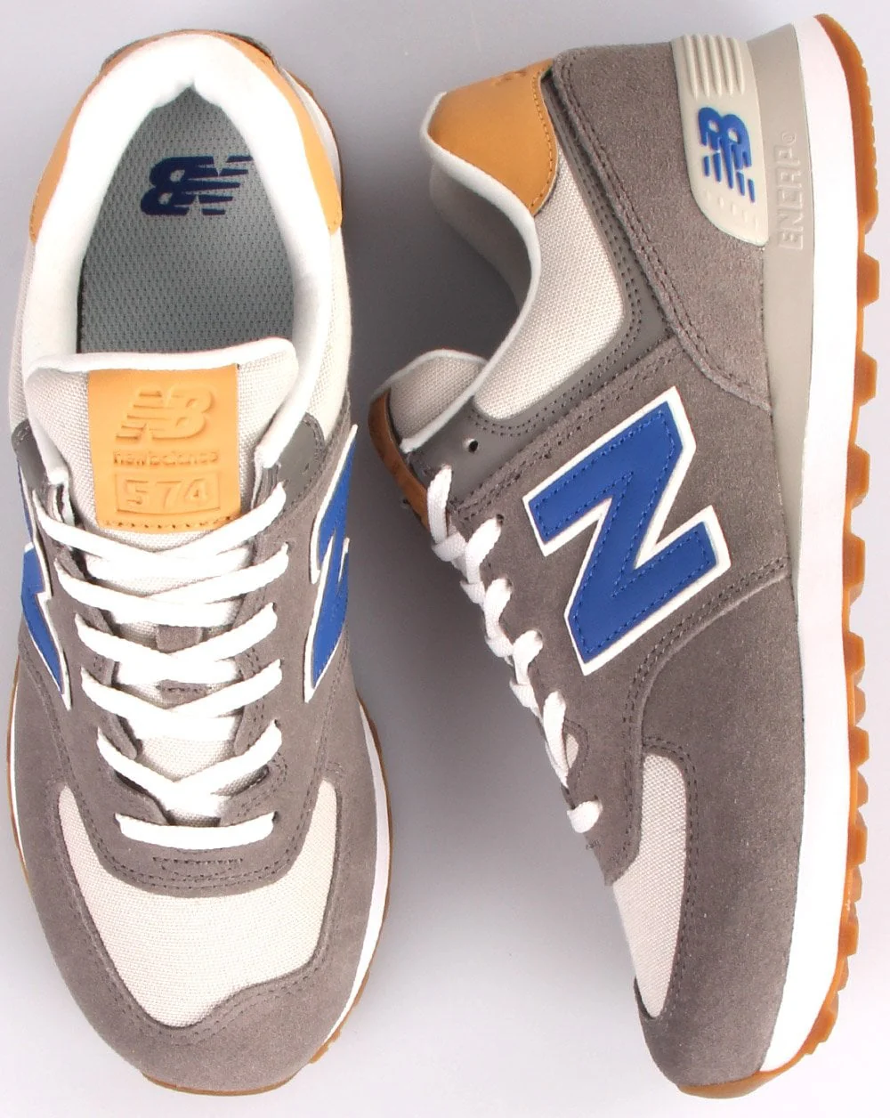 New Balance 574 Trainer Grey/Royal - Image 2