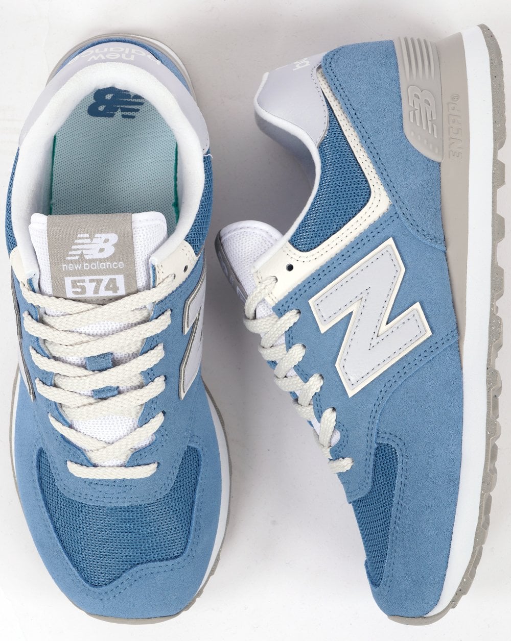 New Balance 574 Trainer Heron Blue - Image 4