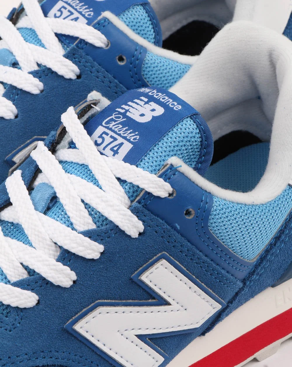 New Balance 574 Trainers Blue/white - Image 4