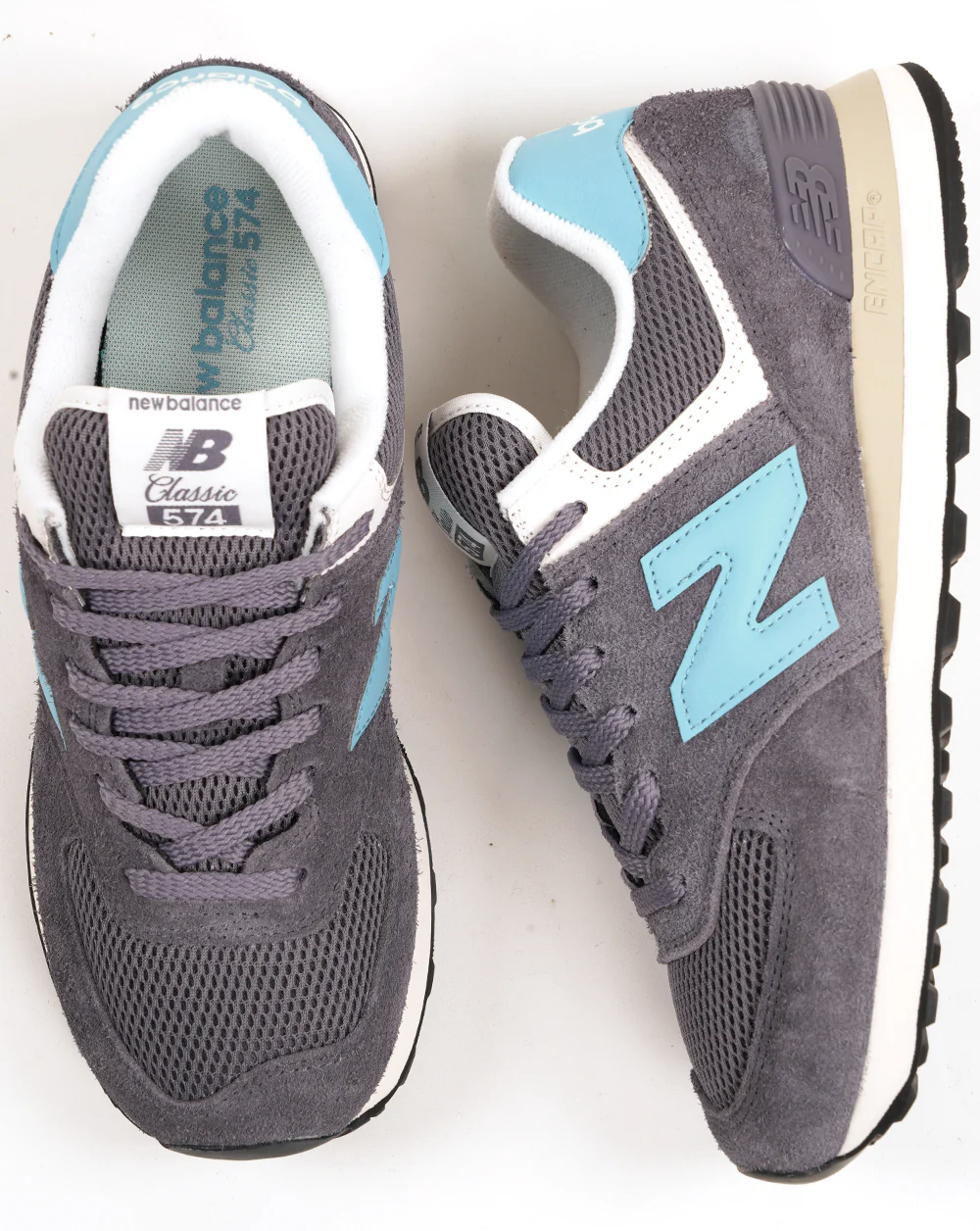 New Balance Classic 574 Trainers Neptune Grey/Blue - Image 4