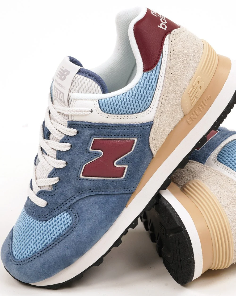 New Balance 574 Trainers Blue Burgundy