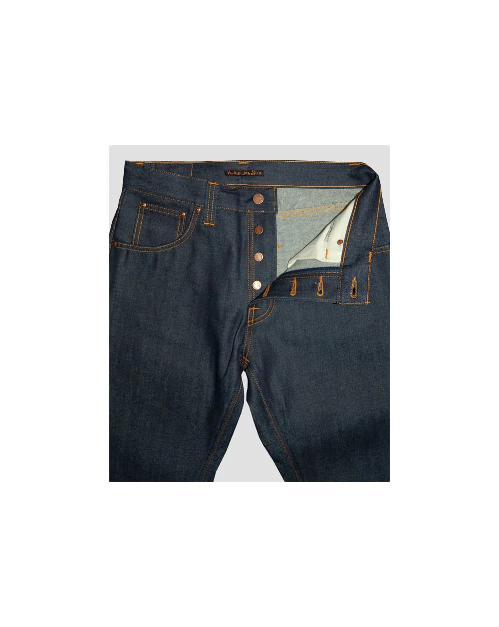 Nudie Jeans Steady Eddie Organic Tonal Dry Navy - Image 4