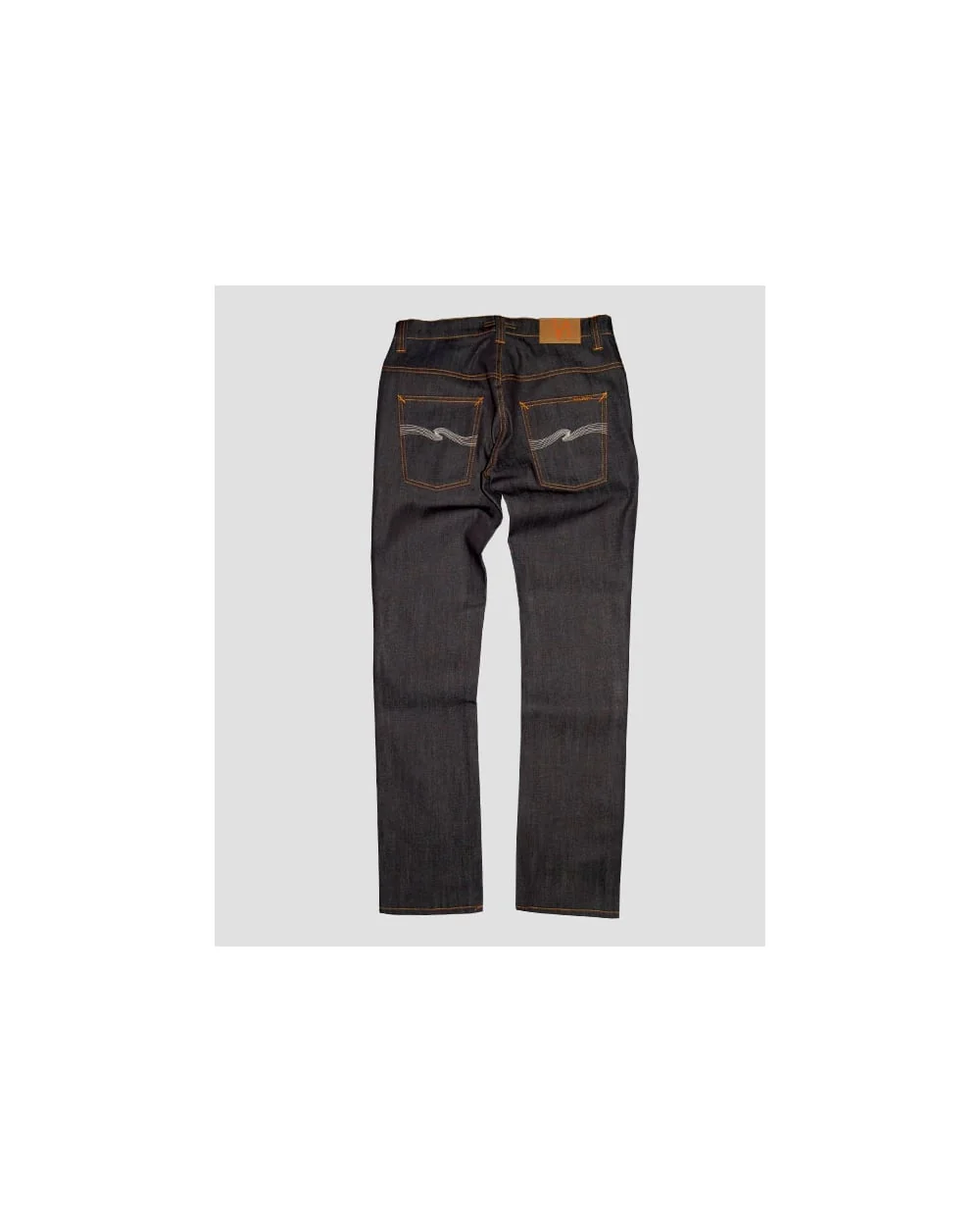Nudie Jeans Thin Finn Organic Dry Ecru Emb Navy - Image 2