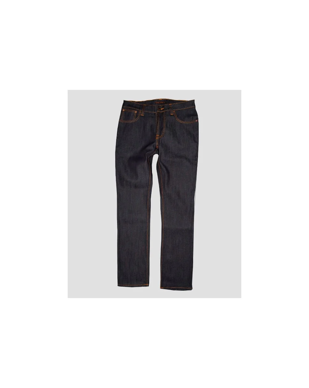 Nudie Jeans Thin Finn Organic Dry Ecru Emb Navy - Image 3