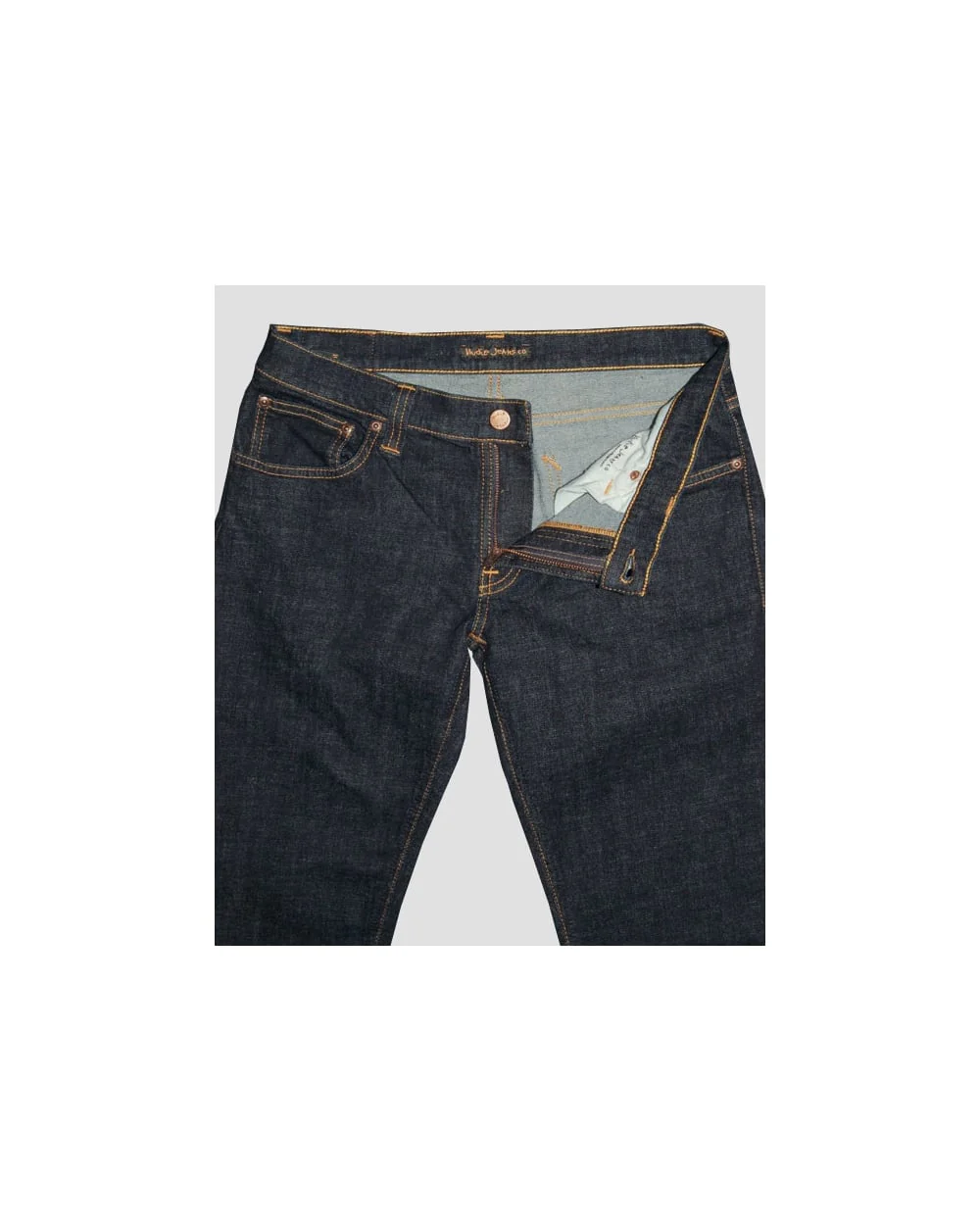 Nudie Jeans Tight Long John Organic Twill Rinsed Navy - Image 4