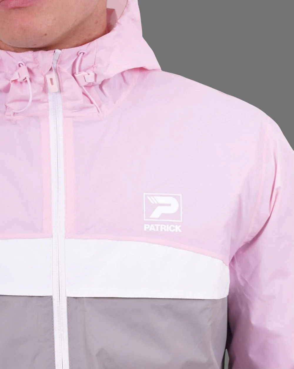 Patrick Classic Cagoule Pink/Grey - Image 2
