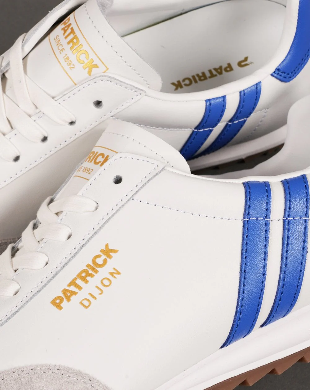 Patrick Dijon Trainers White/Royal Blue - Image 3