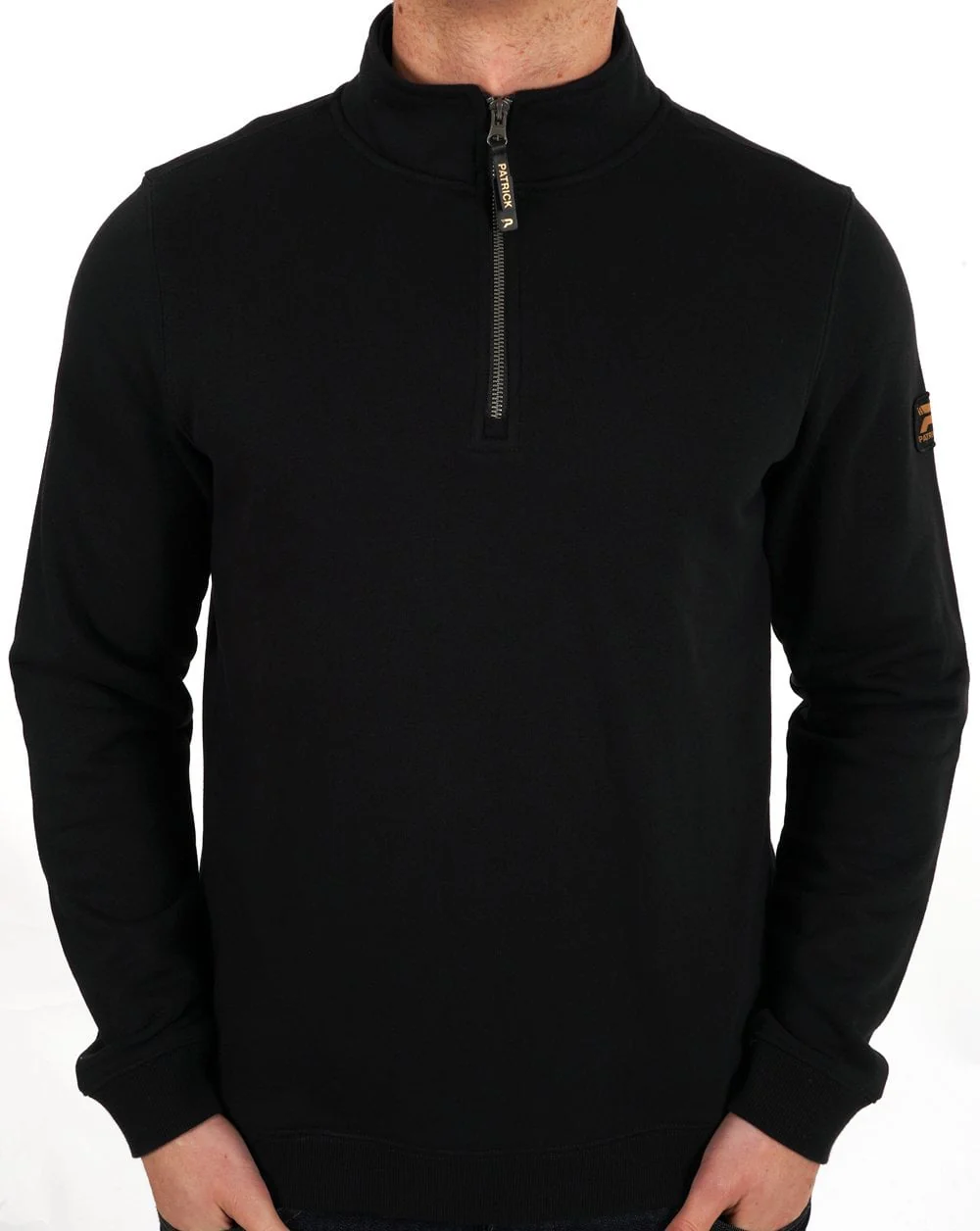 Patrick Harlem 1/4 Zip Sweat Black - Image 4