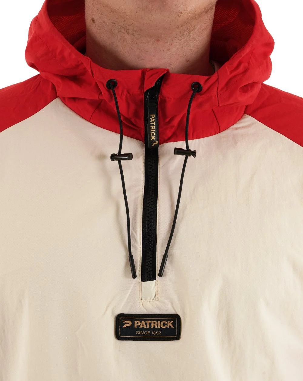 Patrick Overhead Jacket Ecru / Red - Image 3