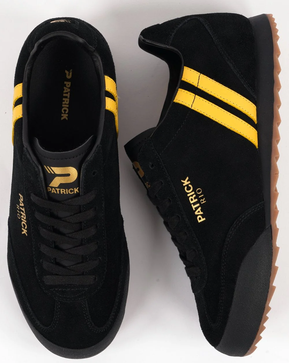 Patrick Rio Trainers Black/Yellow - Image 5
