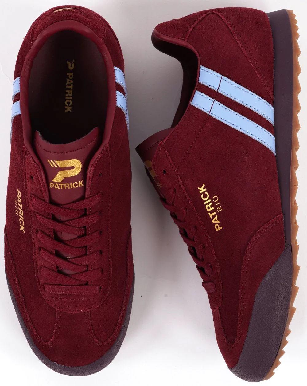 Patrick Rio Trainers Claret/Sky - Image 2