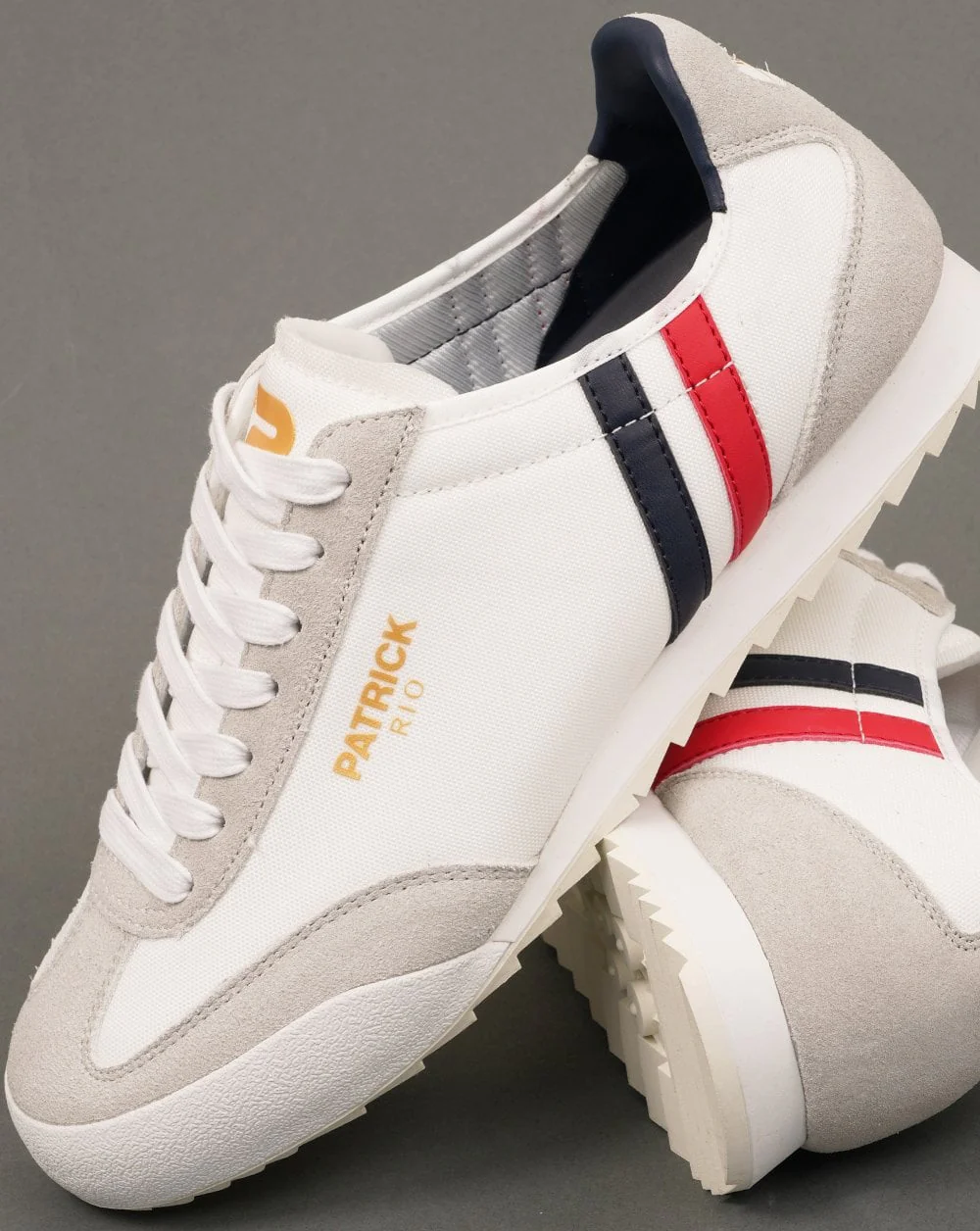 Patrick Rio Trainers White Navy Red - Image 2