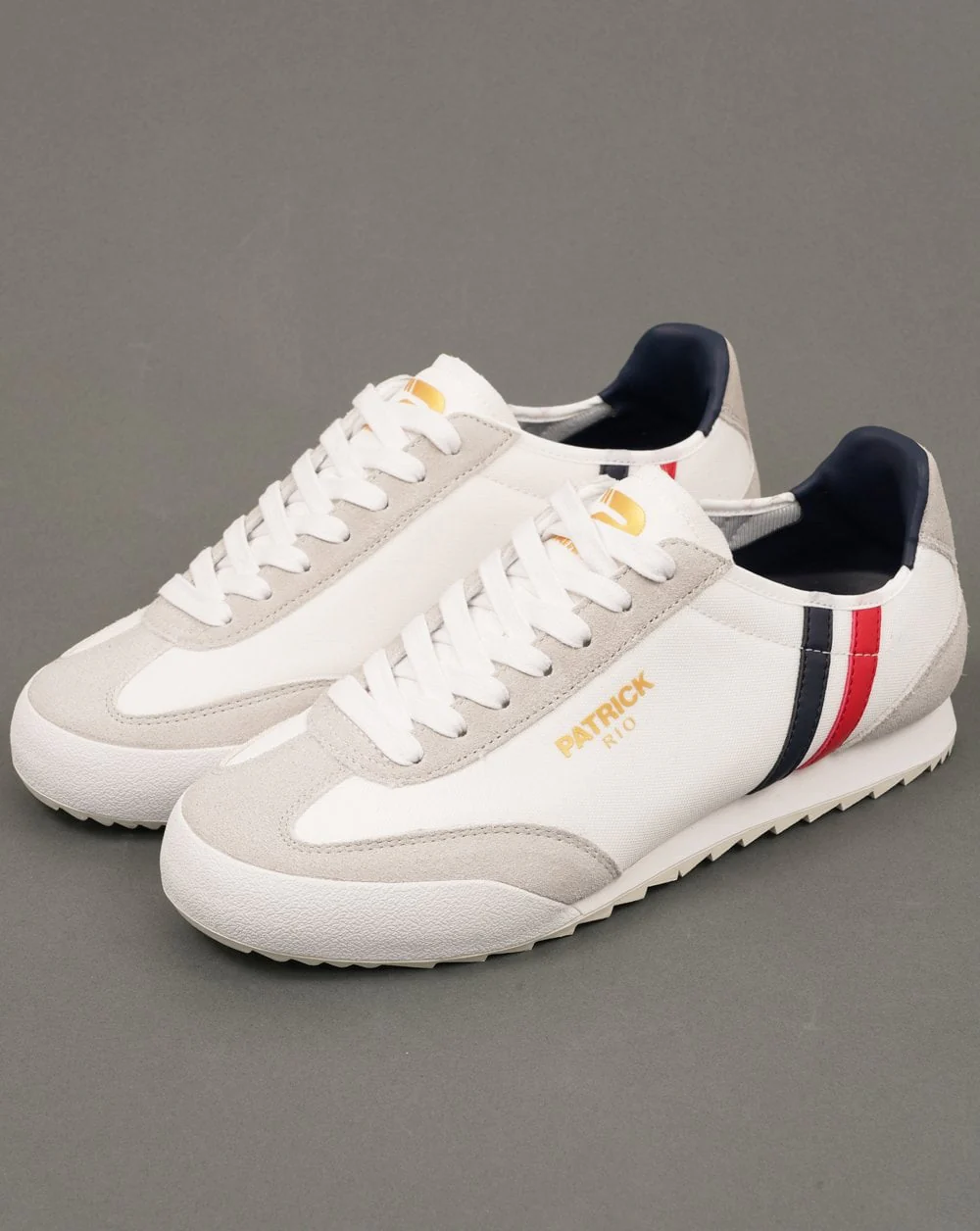 Patrick Rio Trainers White Navy Red - Image 3
