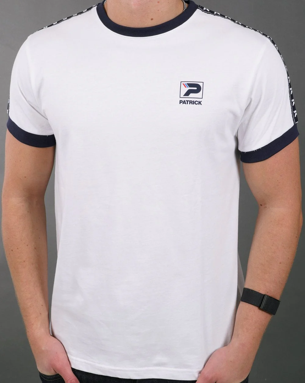 Patrick Taped Sleeve T-shirt White - Image 2