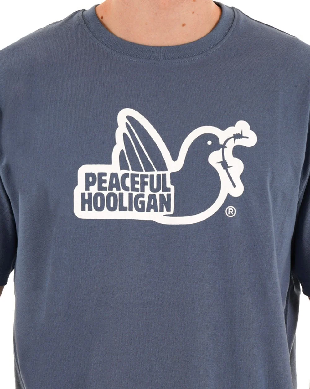 Peaceful Hooligan Outline T Shirt Copen Blue - Image 2
