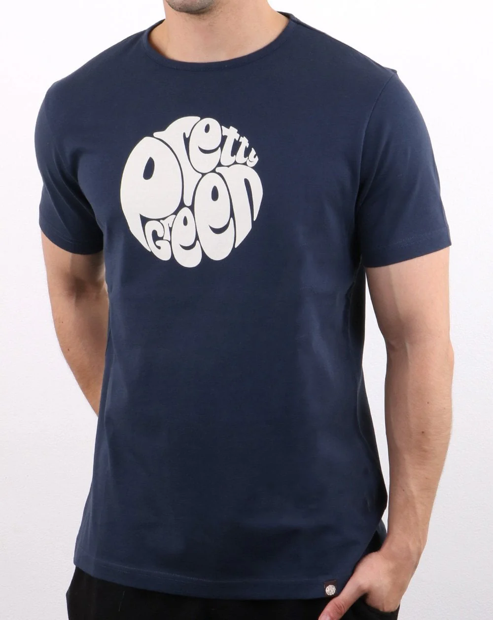 Pretty Green +80s Casuals Tee Navy - Image 2