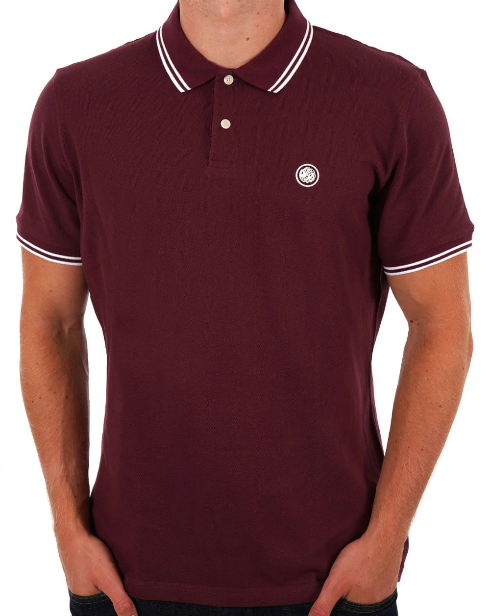 Pretty Green Barton Polo Shirt Dark Burgundy