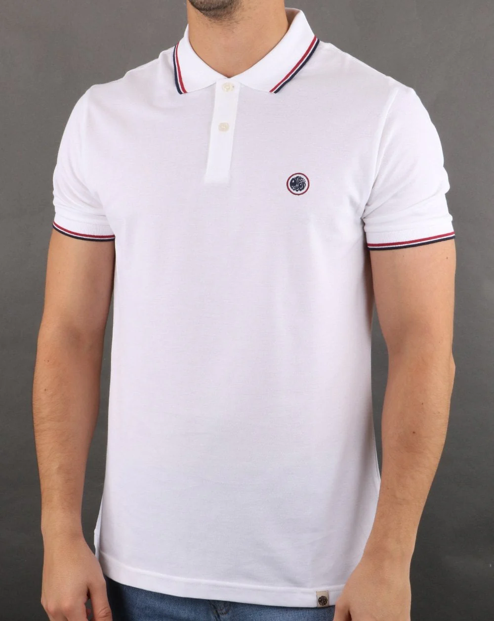 Pretty Green Barton Polo Shirt White/navy