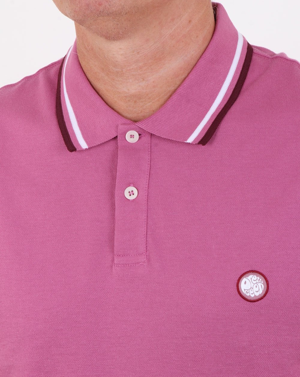 Pretty Green Bassline Polo Shirt Pink - Image 2