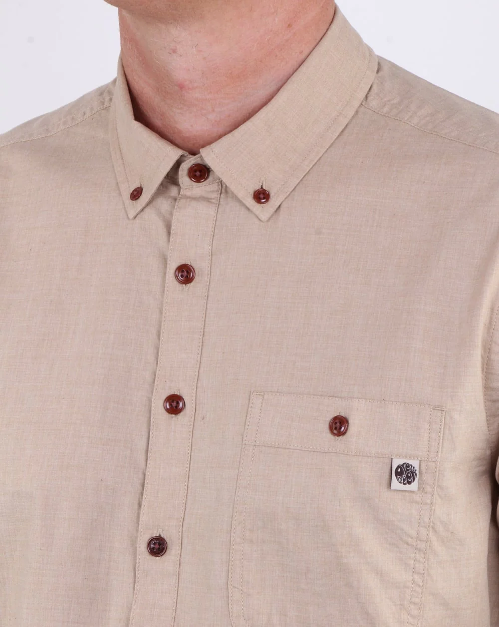 Pretty Green Brixham Overhead Shirt Stone - Image 2