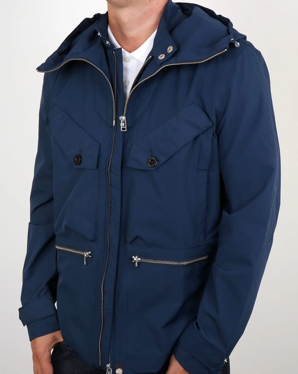 Pretty Green Capella Seam Sealed Jacket Navy - Image 3