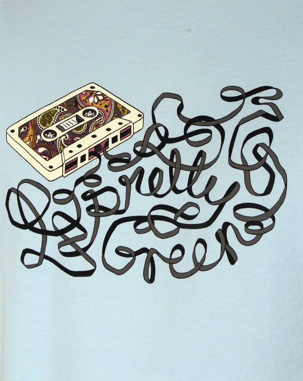 Pretty Green Cassette T-shirt Sky Blue - Image 2