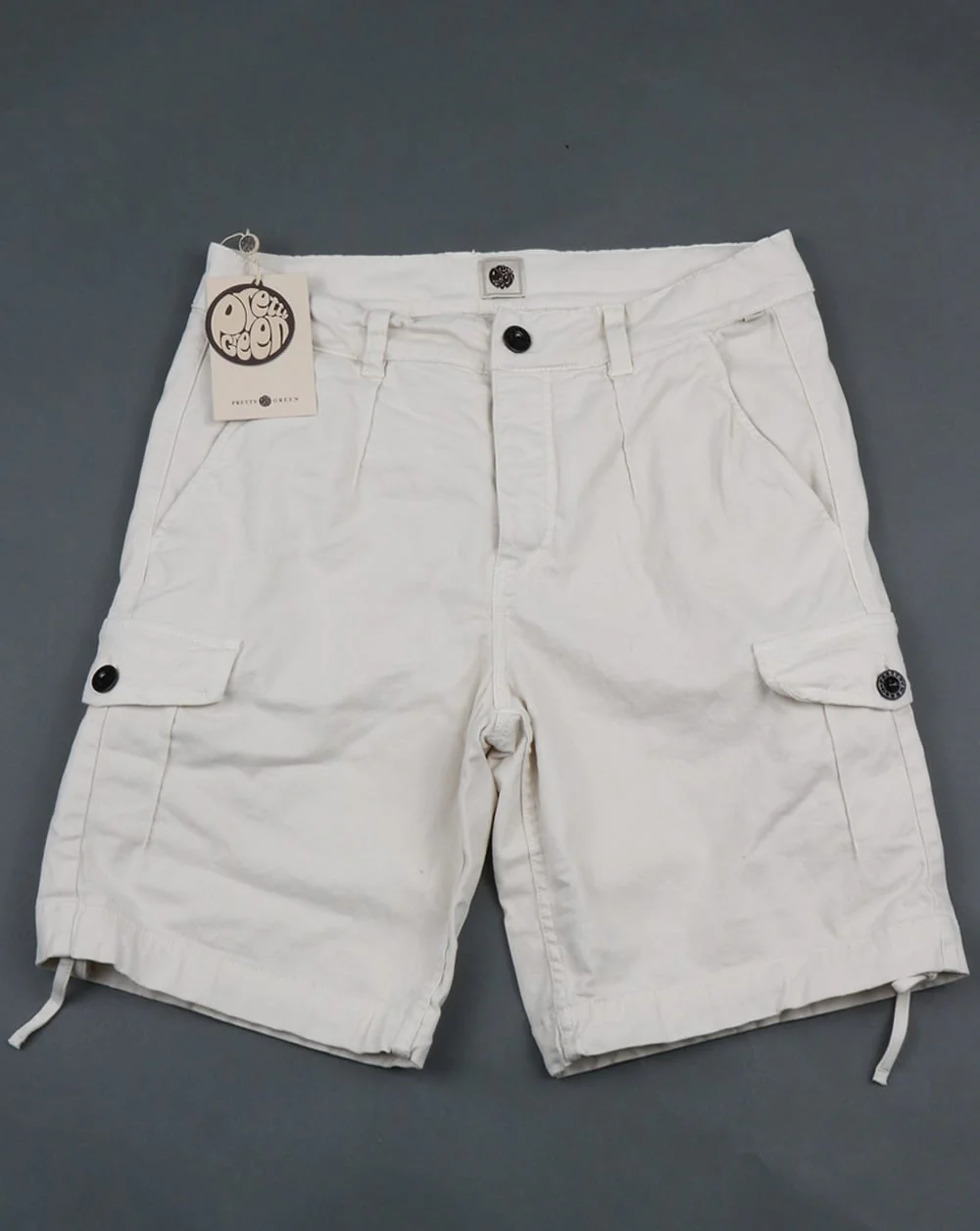 Pretty Green Combat Shorts Stone